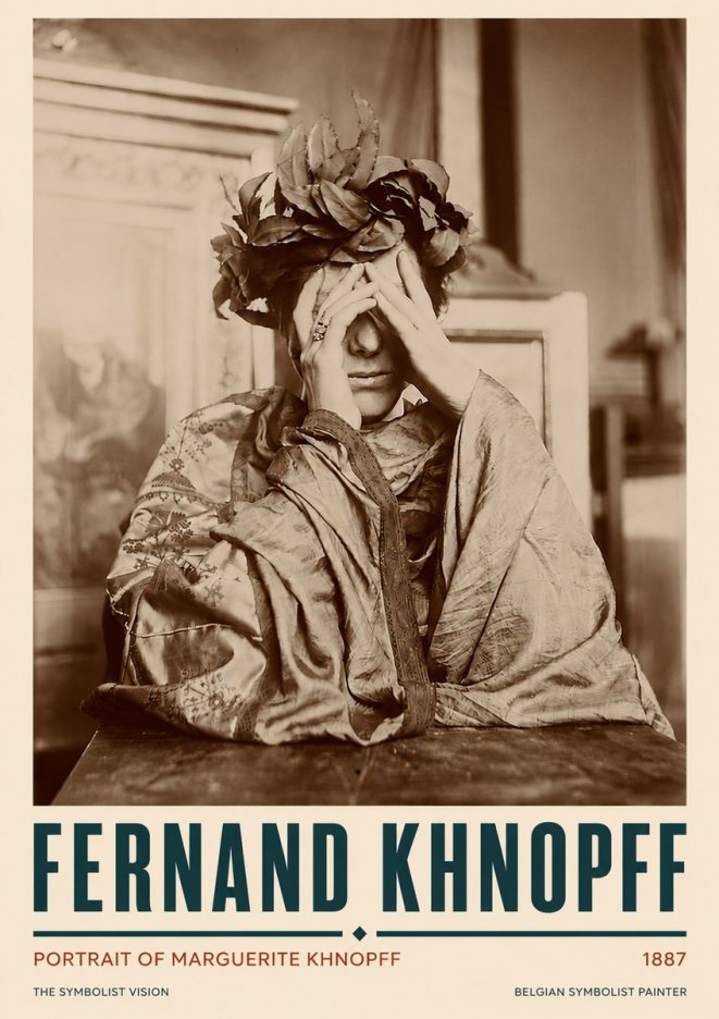 Fernand Khnopff Portrait of Marguerite Khnopff No4 - Juliste