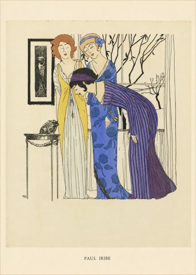 Paul Iribe Three Women and a Frog No5 - Juliste