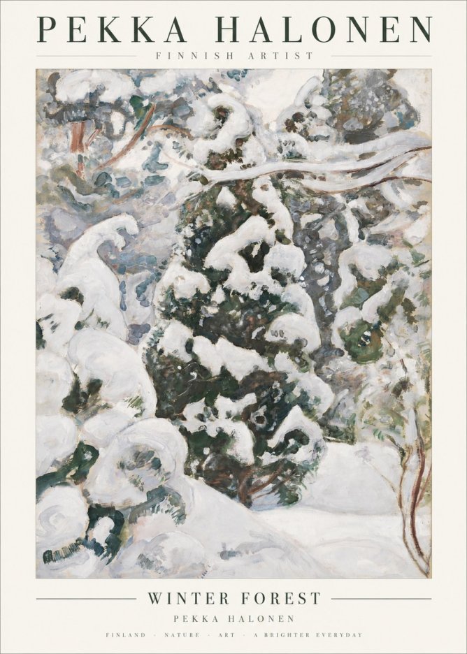 Pekka Halonen Winter Forest I No1 - Juliste