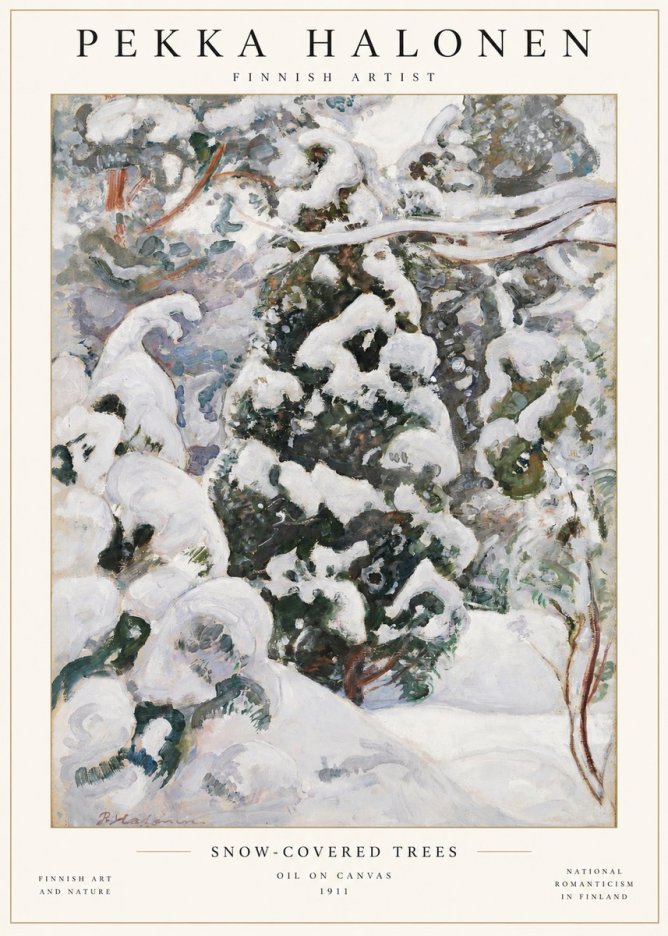 Pekka Halonen Winter Forest I No2 - Juliste