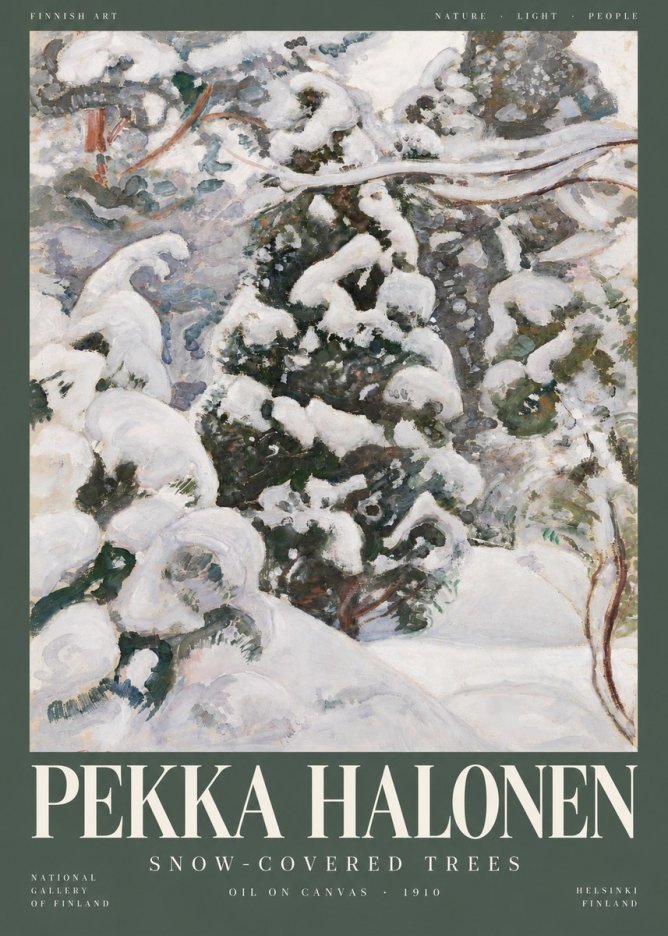 Pekka Halonen Winter Forest I No5 - Juliste