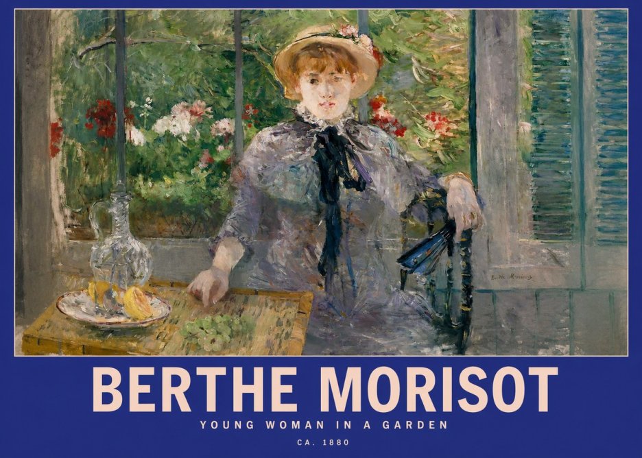 Berthe Morisot Young Woman Seated by a Window (Jeune Femme Assise À La Fenêtre) No3 - Juliste