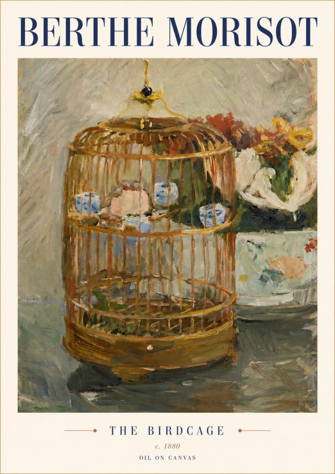Berthe Morisot The Birdcage I No3 - Juliste