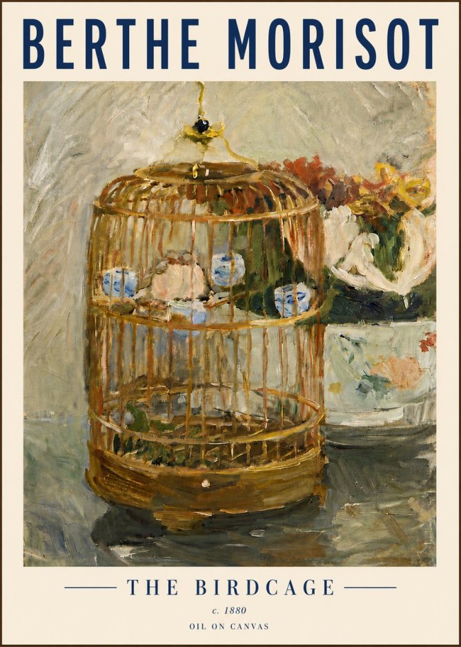 Berthe Morisot The Birdcage I No6 - Juliste