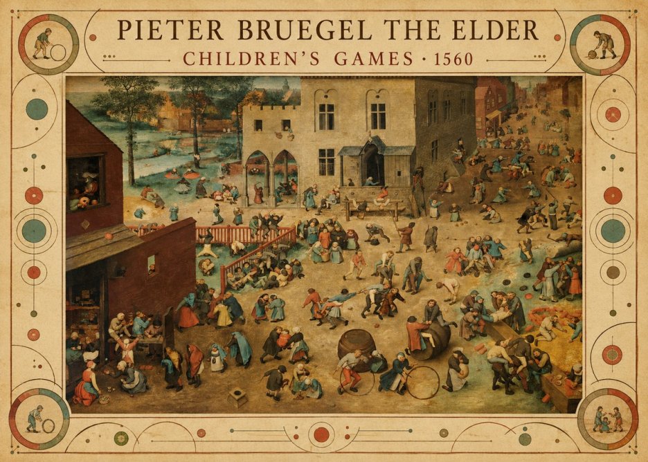 Pieter Bruegel Children's Games I No5 - Juliste