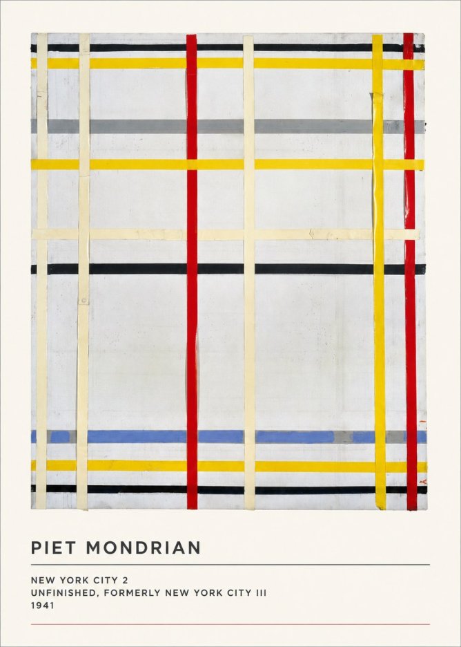 Piet Mondrian New York City 2 No3 - Juliste