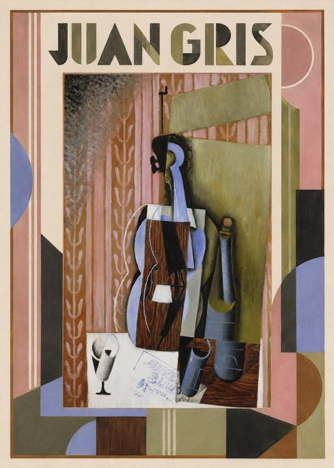 Juan Gris Still Life with Mandolin No1 - Juliste