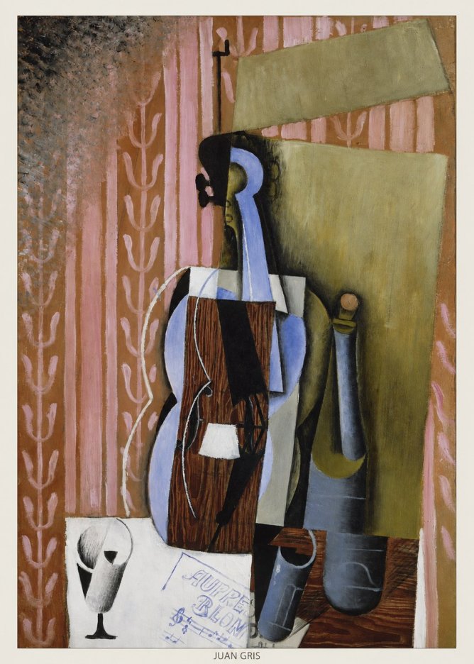 Juan Gris Still Life with Mandolin No5 - Juliste