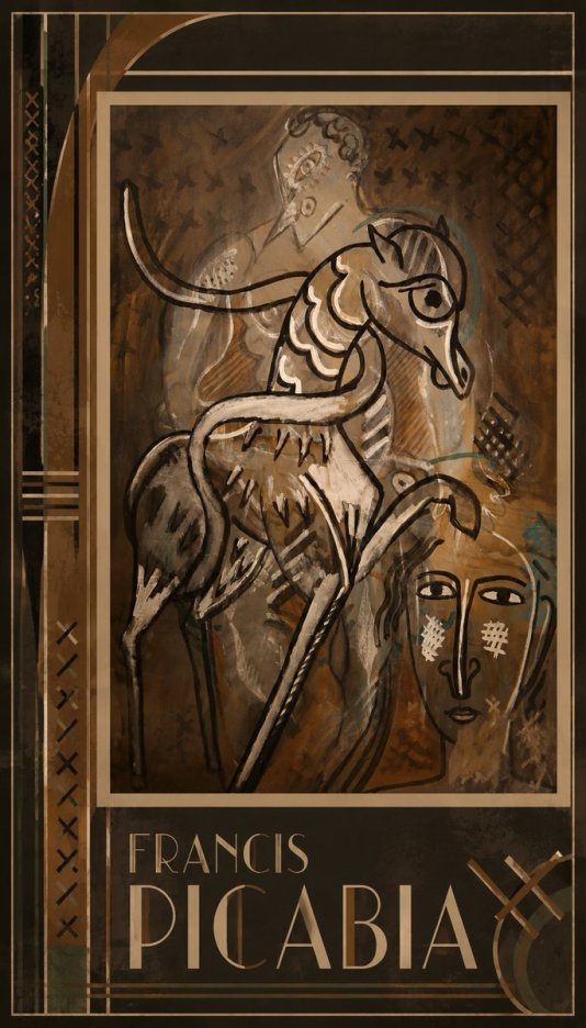 Francis Picabia Stylized Figures and Horse No1 - Juliste