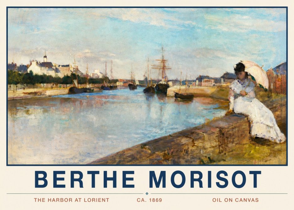 Berthe Morisot The Harbor at Lorient No3 - Juliste