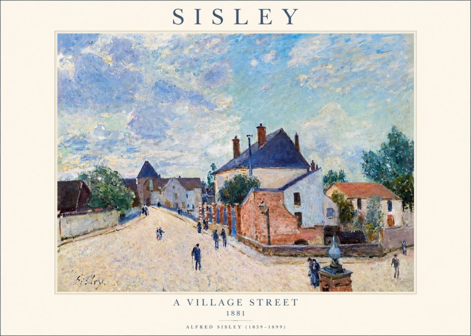Sisley A Village Street No1 - Juliste