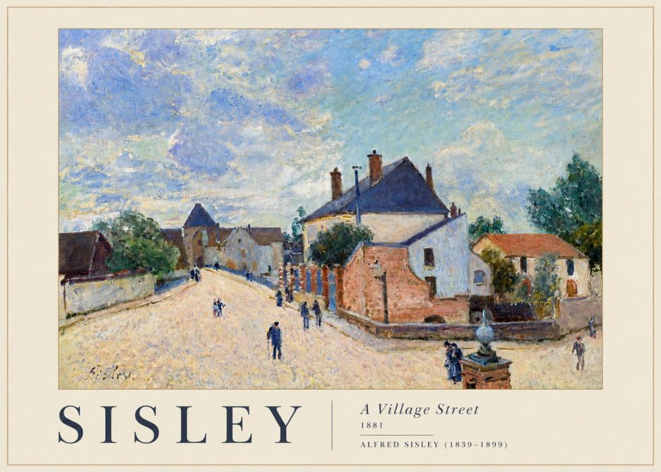 Sisley A Village Street No4 - Juliste
