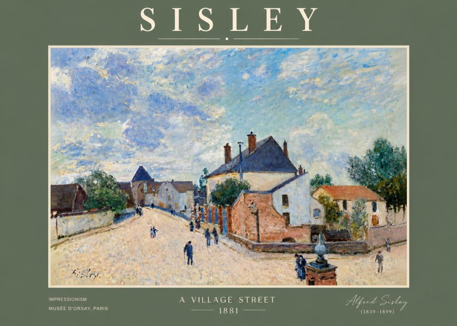 Sisley A Village Street No5 - Juliste