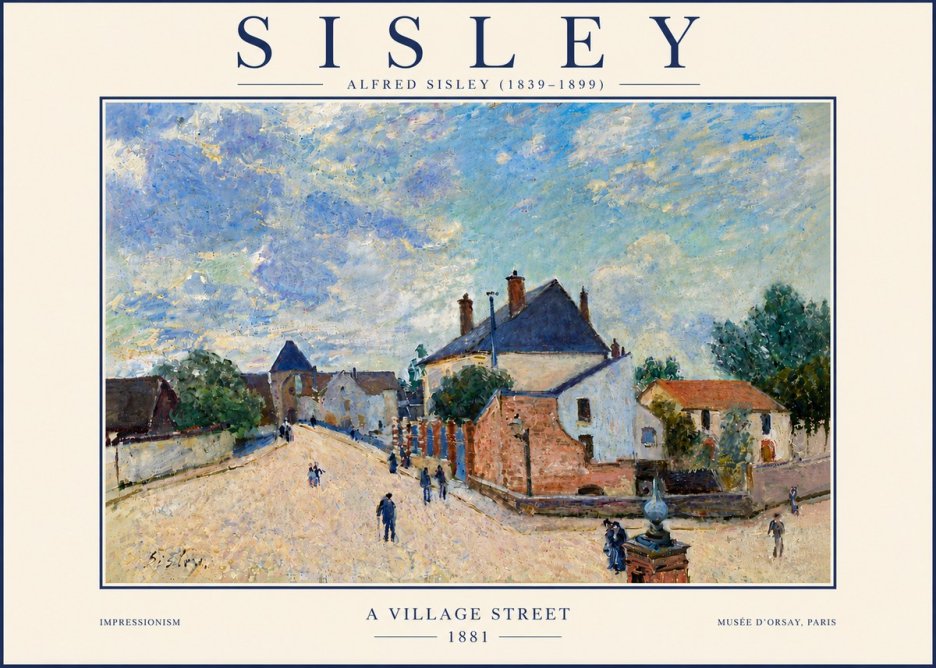 Sisley A Village Street No6 - Juliste