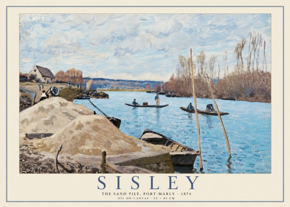 Sisley The Sand Pile, Port-marly No5 - Juliste