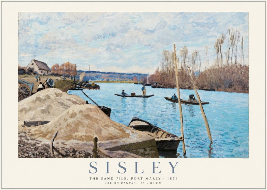 Sisley The Sand Pile, Port-marly No6 - Juliste
