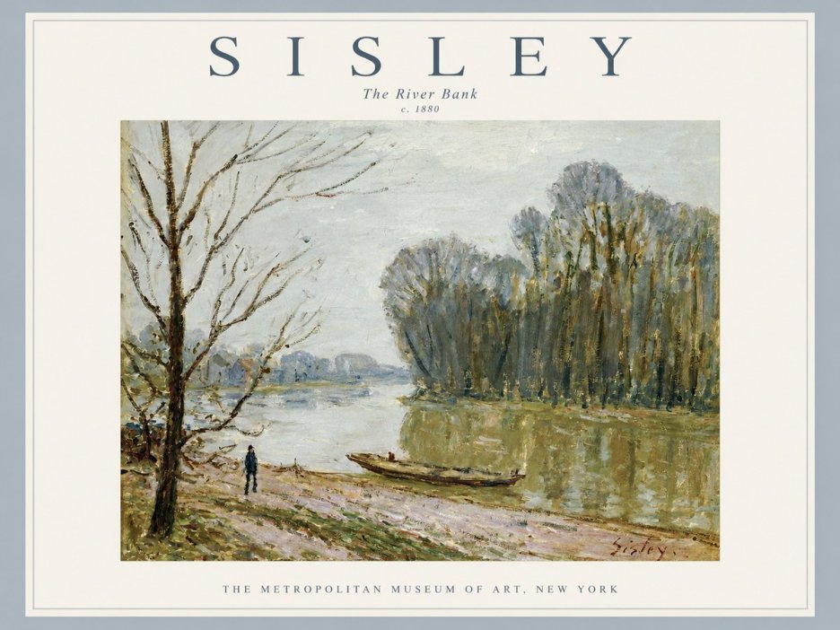 Sisley The River Bank II No2 - Juliste