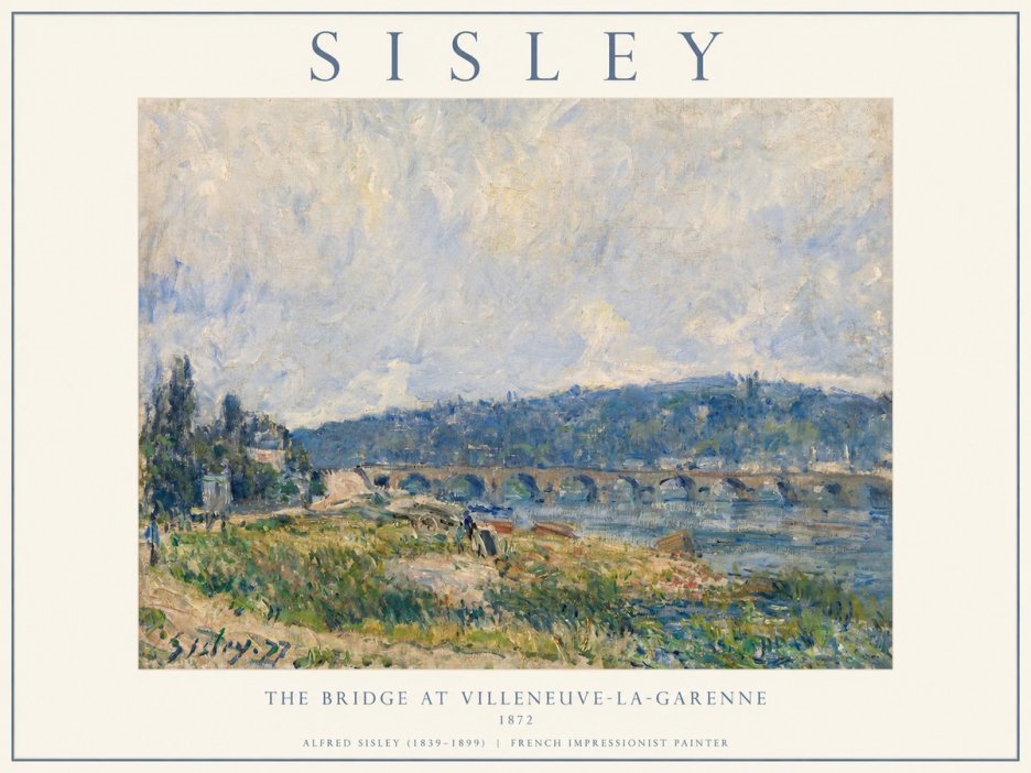 Sisley The Bridge at Villeneuve-la-garenne III No1 - Juliste