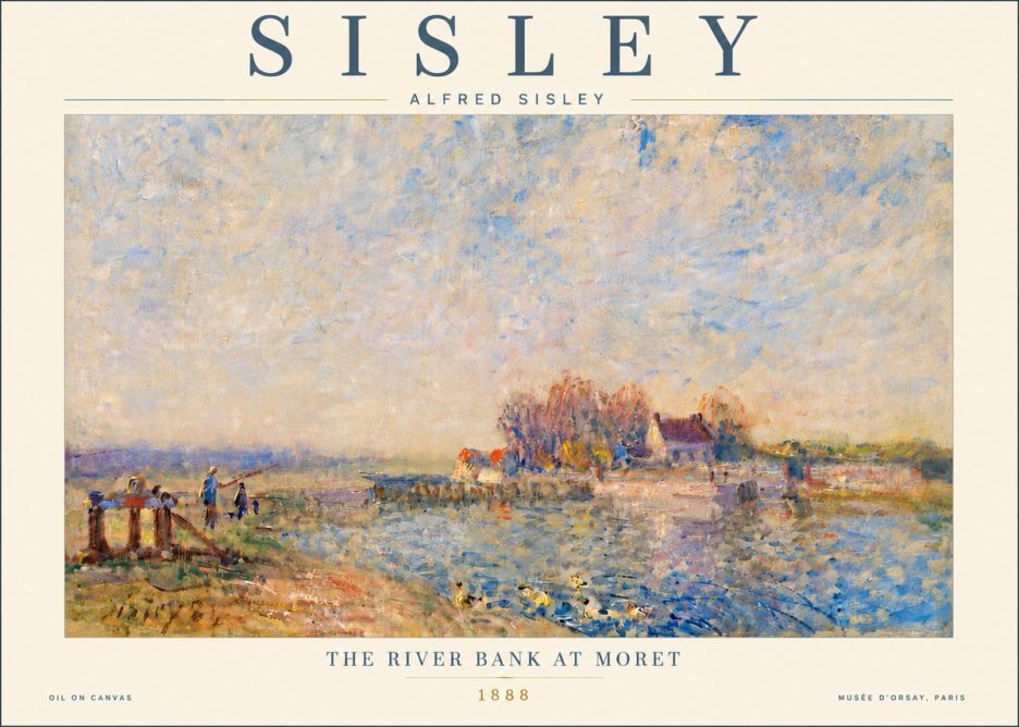 Sisley The River Bank at Moret No5 - Juliste