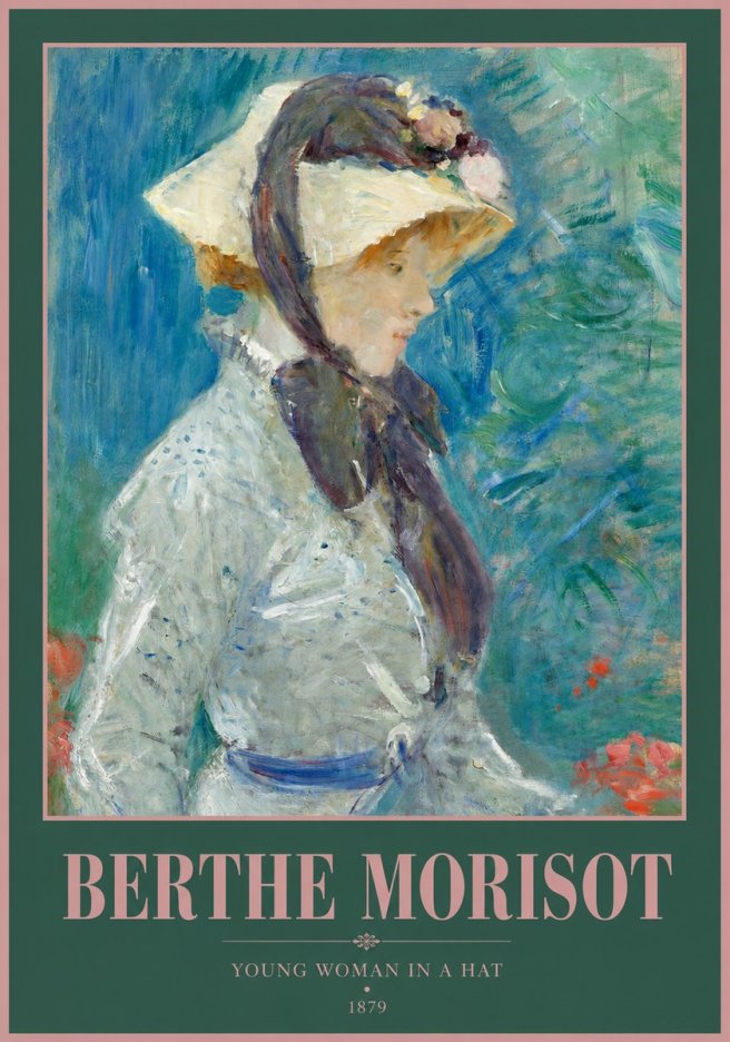 Berthe Morisot Young Woman in a Hat No2 - Juliste