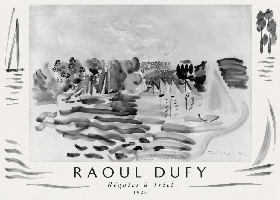 Raoul Dufy Régates À Triel No1 - Juliste