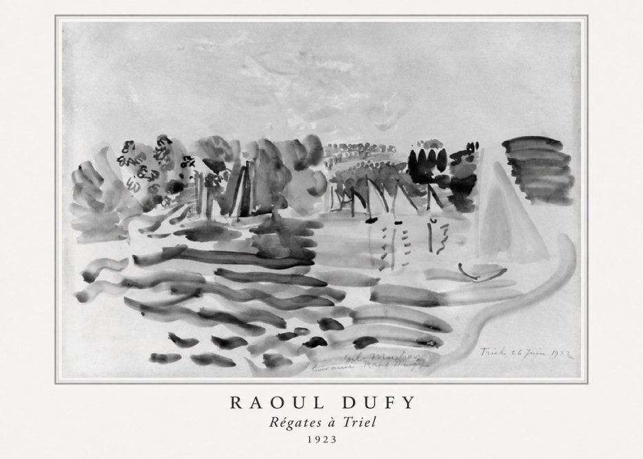 Raoul Dufy Régates À Triel No5 - Juliste