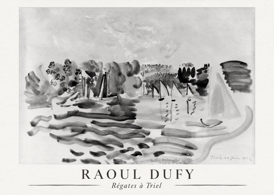 Raoul Dufy Régates À Triel No6 - Juliste