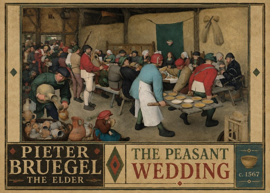 Pieter Bruegel The Peasant Wedding II No2 - Juliste