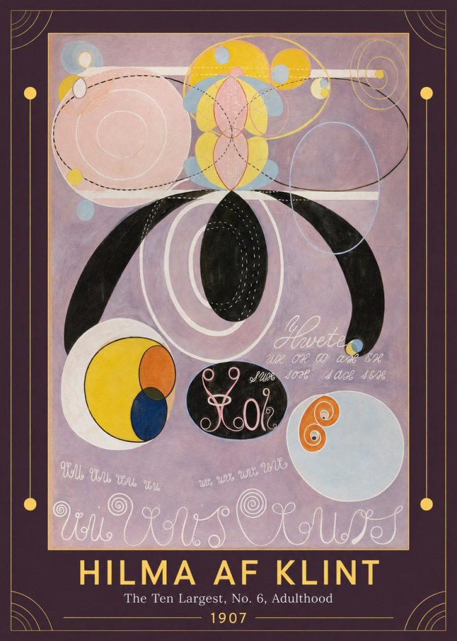 Hilma af Klint The Ten Largest, No. 6, Adulthood No1 - Juliste