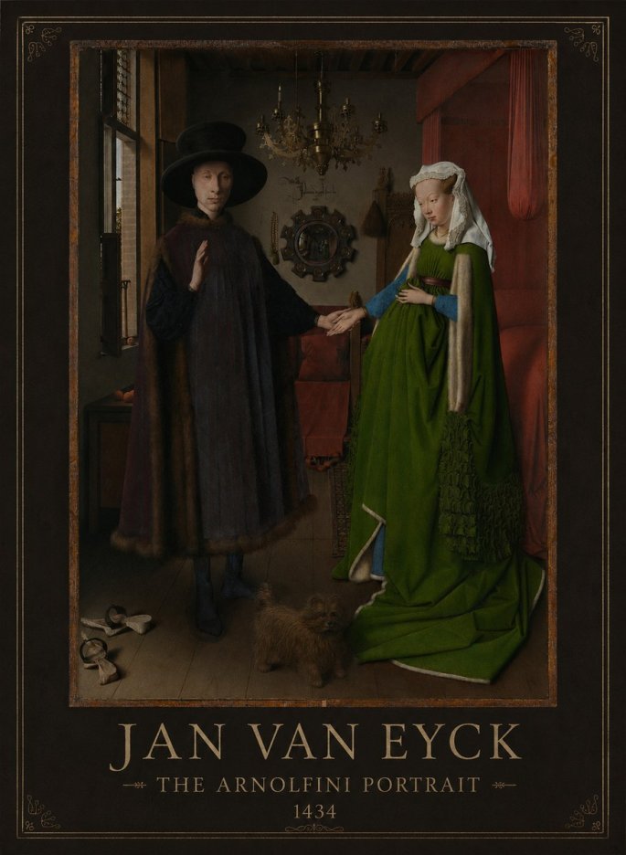 Jan van Eyck The Arnolfini Portrait II No1 - Juliste
