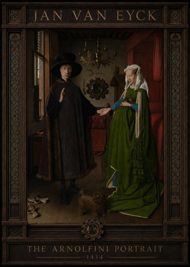 Jan van Eyck The Arnolfini Portrait II No3 - Juliste