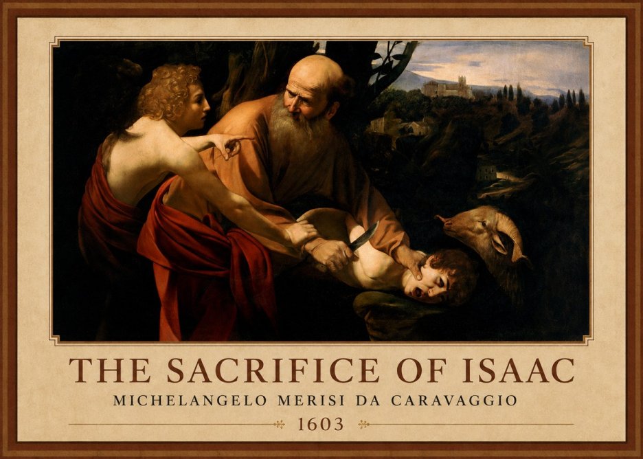 Michelangelo Merisi da Caravaggio The Sacrifice of Isaac I No1 - Juliste