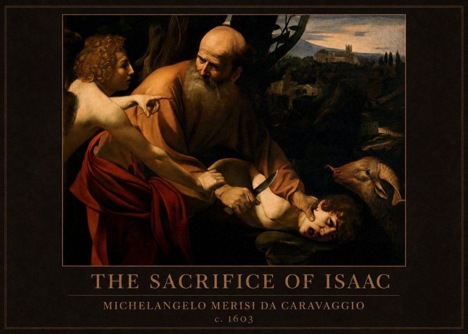 Michelangelo Merisi da Caravaggio The Sacrifice of Isaac I No5 - Juliste