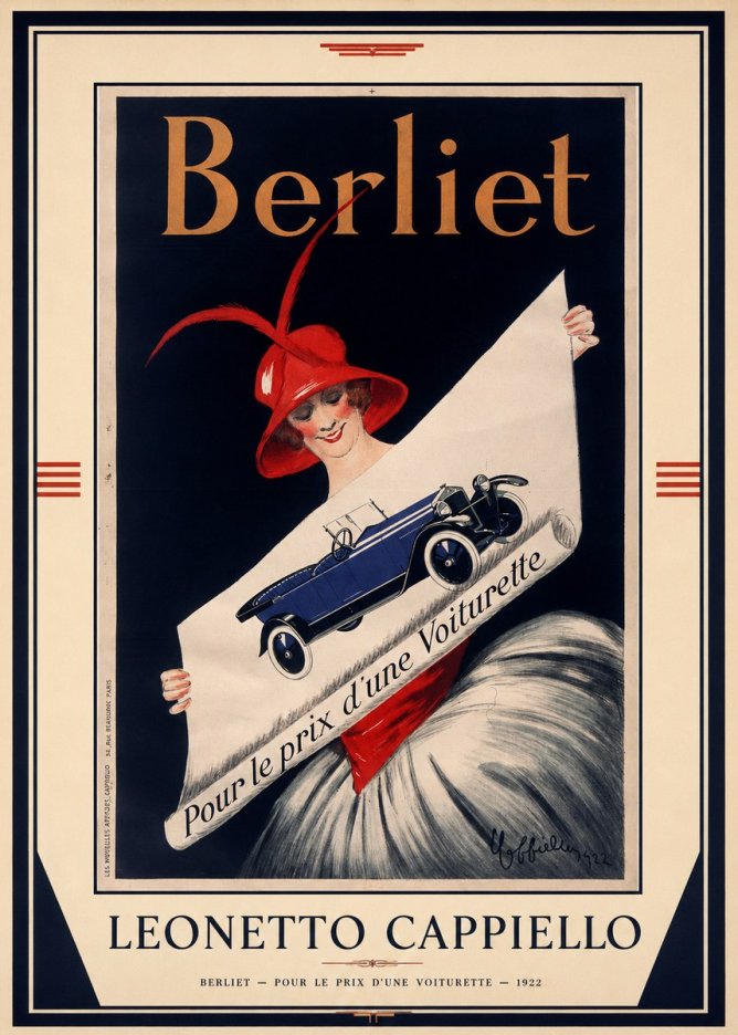 Leonetto Cappiello Berliet - Pour Le Prix D'une Voiturette No1 - Juliste