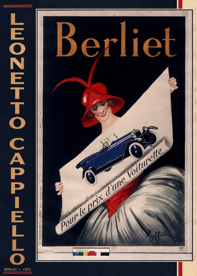 Leonetto Cappiello Berliet - Pour Le Prix D'une Voiturette No3 - Juliste