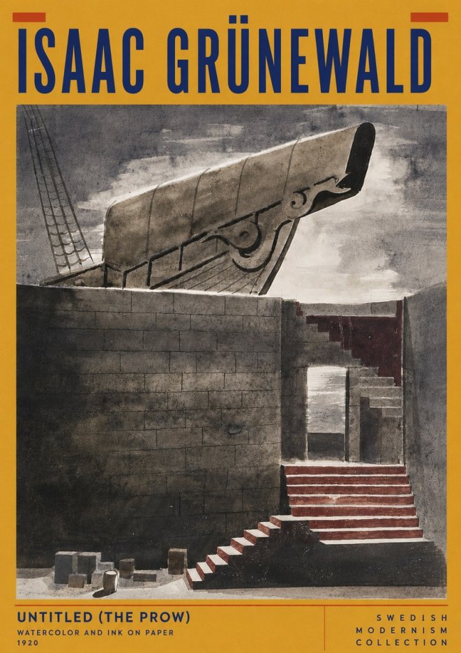 Isaac Grünewald Untitled (the Prow) No6 - Juliste