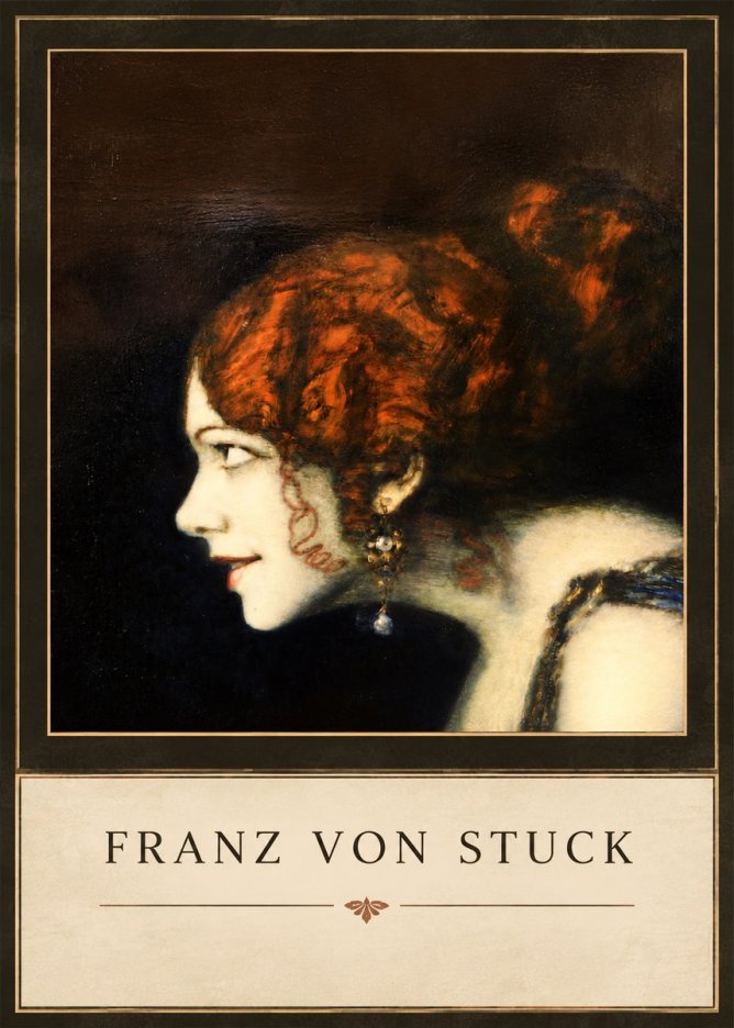 Franz von Stuck Head of a Woman No3 - Juliste