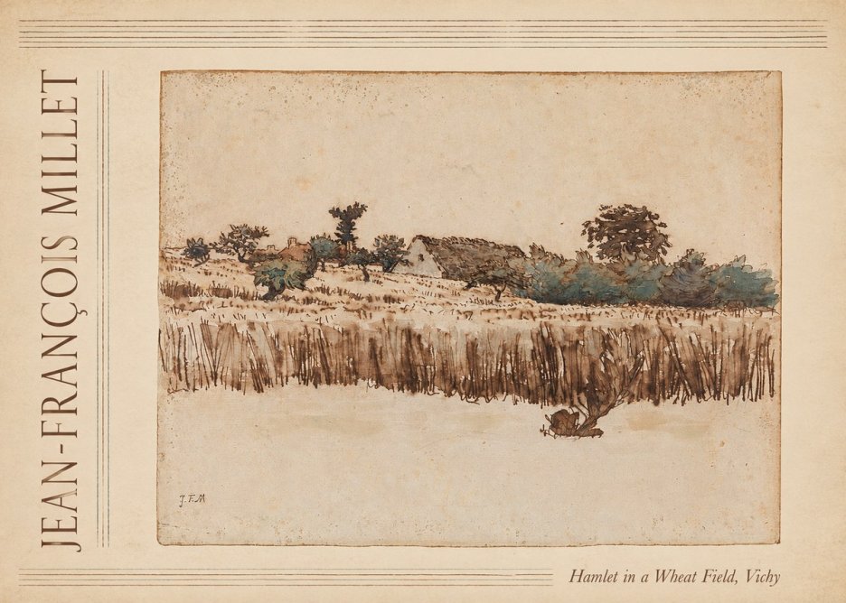 Jean-François Millet Hamlet in a Wheat Field, Vichy No4 - Juliste