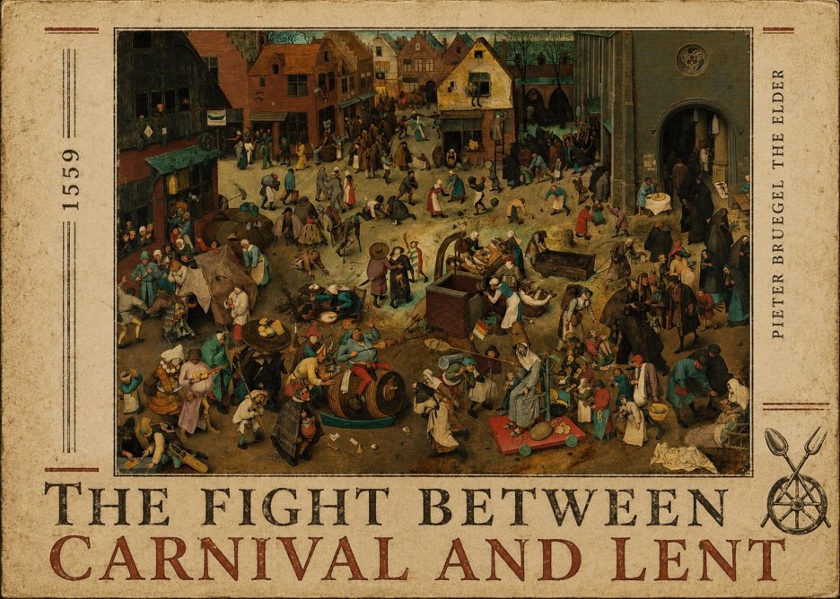 Pieter Bruegel The Fight Between Carnival and Lent II No3 - Juliste