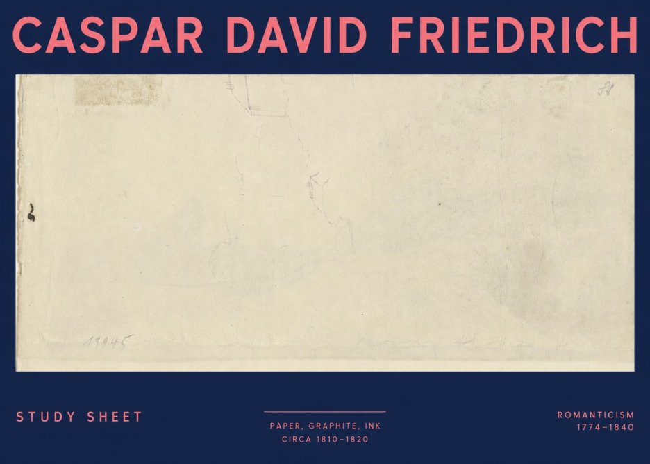 Caspar David Friedrich Study Sheet No3 - Juliste