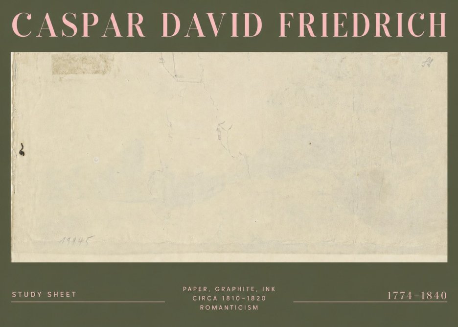 Caspar David Friedrich Study Sheet No4 - Juliste
