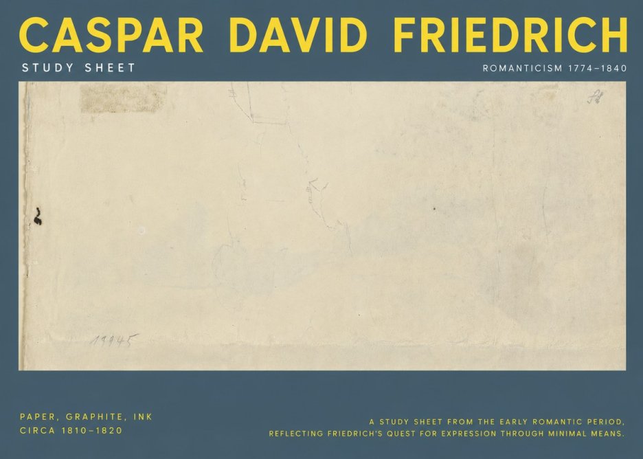 Caspar David Friedrich Study Sheet No5 - Juliste