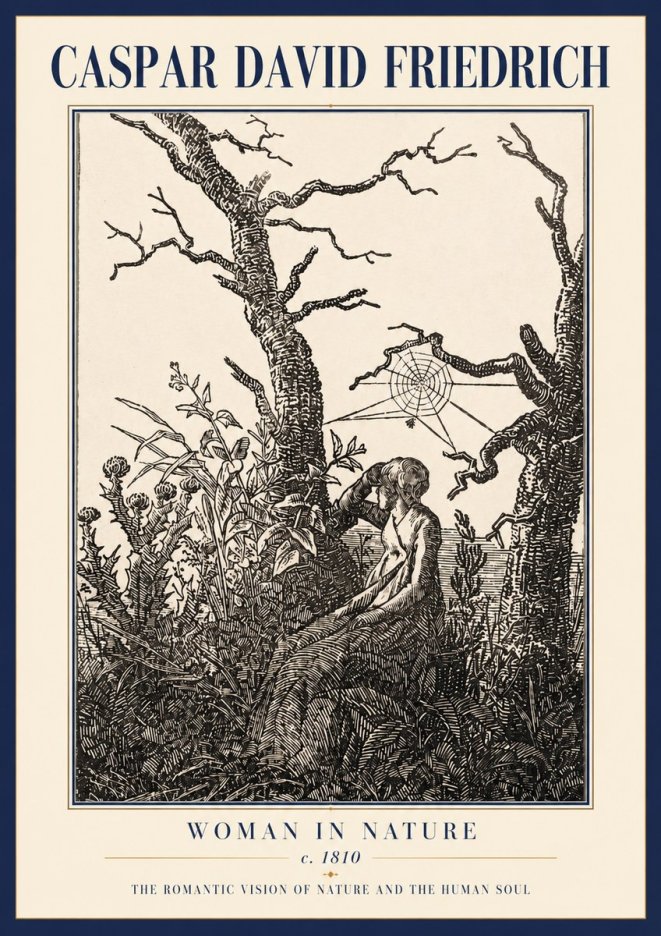 Caspar David Friedrich Woman in Nature No3 - Juliste