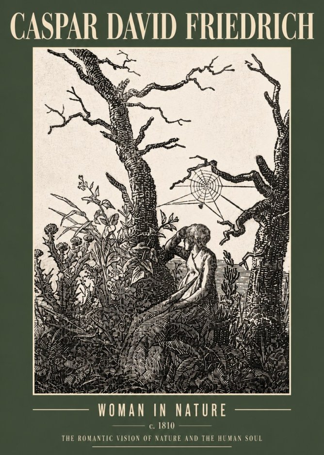 Caspar David Friedrich Woman in Nature No4 - Juliste