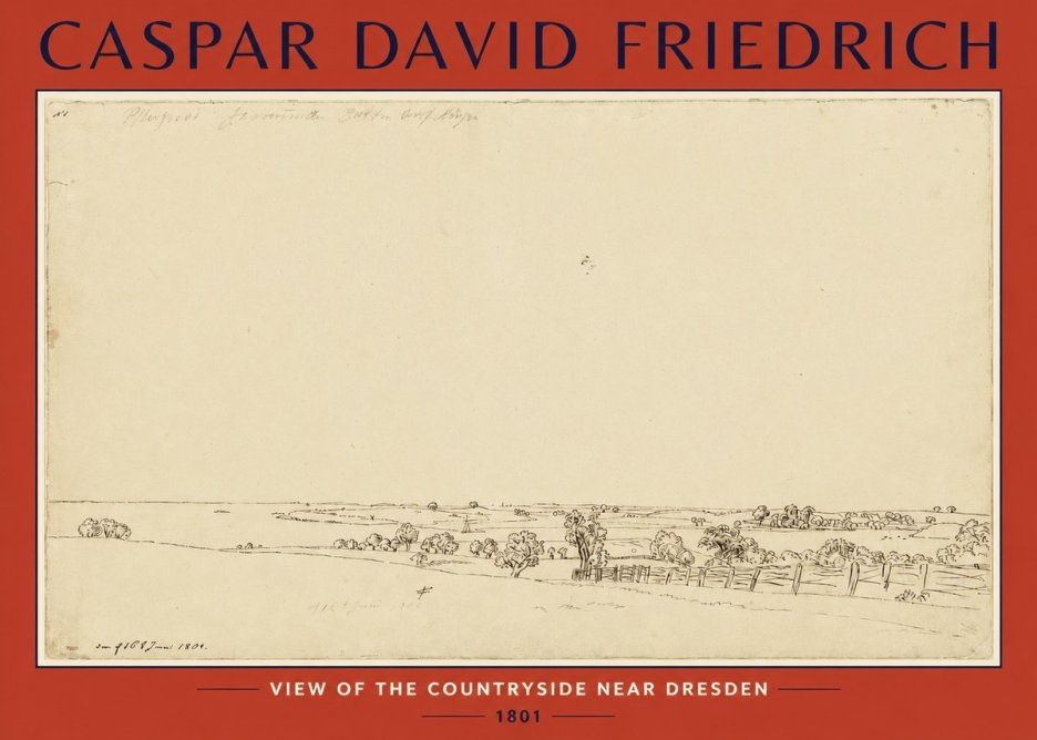 Caspar David Friedrich View of the Countryside Near Dresden No2 - Juliste
