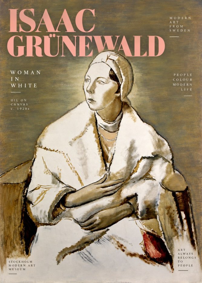 Isaac Grünewald The Woman in White No3 - Juliste