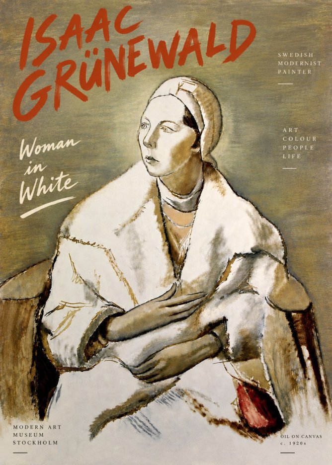 Isaac Grünewald The Woman in White No6 - Juliste