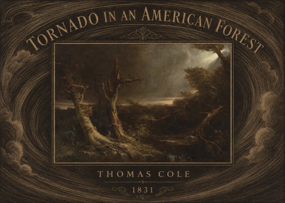 Thomas Cole Tornado in an American Forest No6 - Juliste