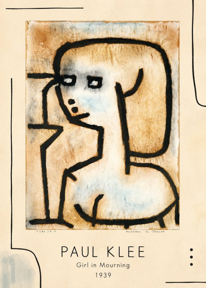Paul Klee Girl in Mourning No1 - Juliste