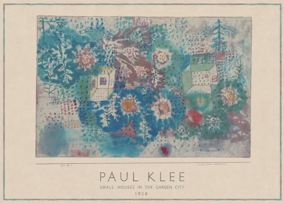 Paul Klee Small Houses in the Garden City No1 - Juliste